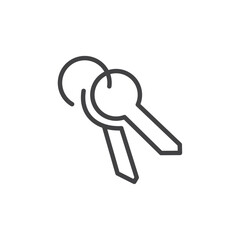 Keys icon Logo symbol outline set
