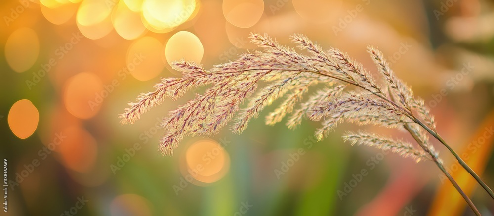 Poster bokeh effect in nature capturing soft light and blurred background artistry with golden hour hues an
