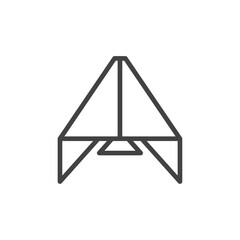 Paper plane icon Logo symbol outline set