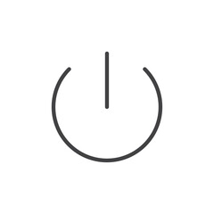 Power button icon Logo symbol outline set