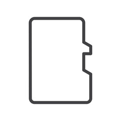 Sd card icon Logo symbol outline set