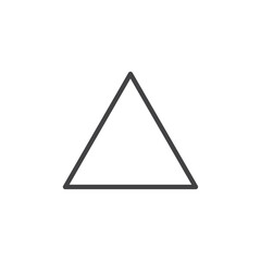 Triangle icon Logo symbol outline set