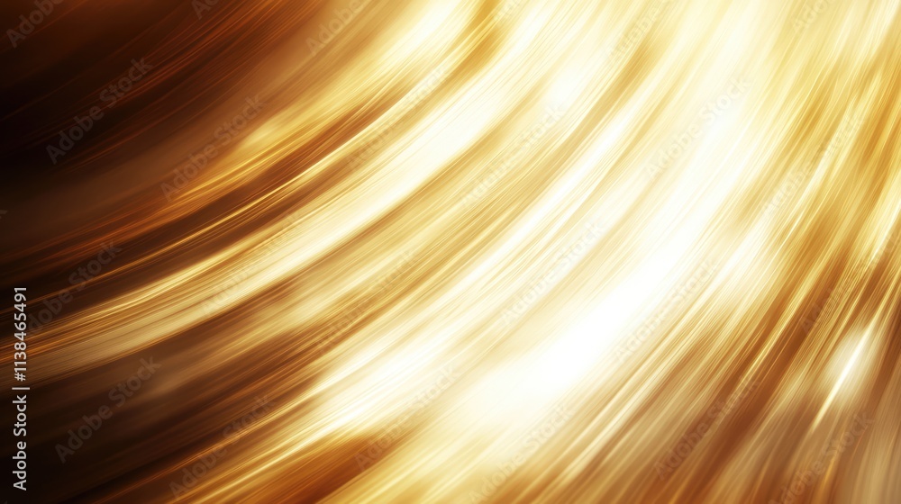 Poster golden blurred light trails background texture with smooth flowing lines and warm tones for abstract