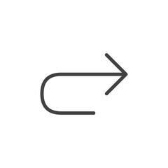 Obraz premium Wrap forward icon Logo symbol outline set