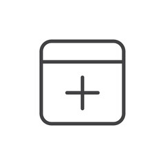 Add calendar icon Logo symbol outline set