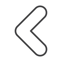 Arrow left icon Logo symbol outline set
