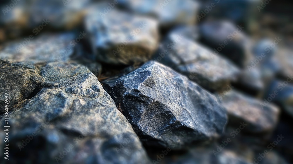 Poster rocky stone texture with a blurred effect for background use in design and photography projects. ide