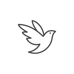 Obraz premium Bird icon Logo symbol outline set