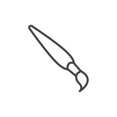 Brush icon Logo symbol outline set