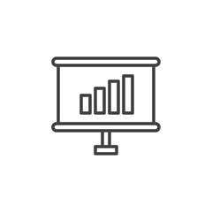 Chart increase icon Logo symbol outline set