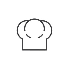 Chef hat icon Logo symbol outline set
