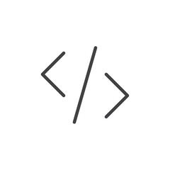 Code icon Logo symbol outline set