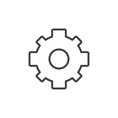 Cog wheel icon Logo symbol outline set