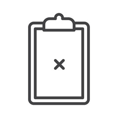 Contract cancel icon Logo symbol outline set