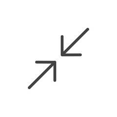 Contract icon Logo symbol outline set