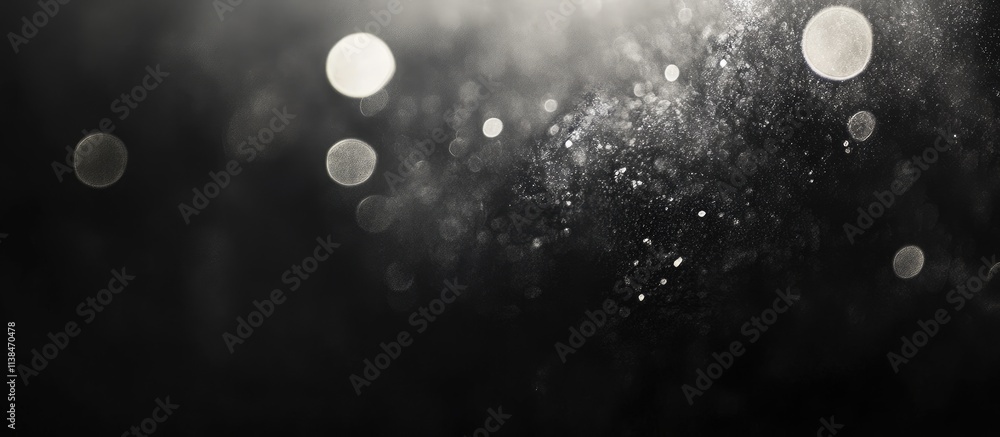 Poster elegant bokeh lights creating a dreamy atmosphere on a dark background for artistic and abstract des