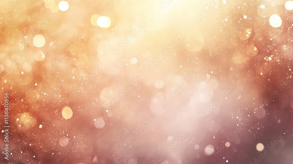Poster golden bokeh texture with soft focus for elegant abstract background design and festive celebrations
