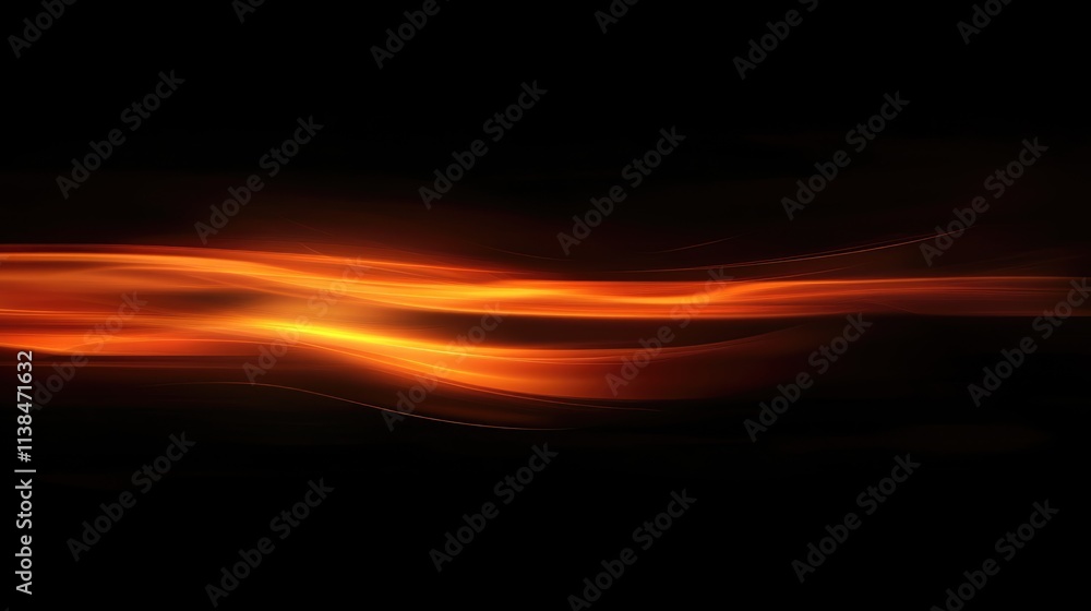Poster abstract glowing orange and red flame wave texture on a dark background for design and artistic back