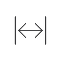 Expand width icon Logo symbol outline set