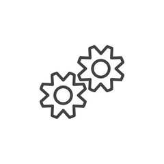 Fototapeta premium Gears icon Logo symbol outline set