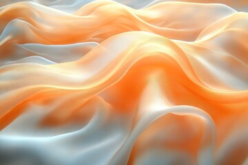 Piece of fabric with a wave pattern and a yellow and white color scheme