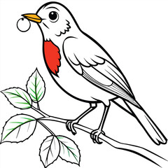 Obraz premium A bird is perched on a branch