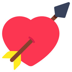 Vector design of cupid heart, flat icon