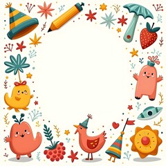 Fototapeta premium card with animals