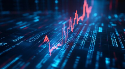 Abstract Digital Stock Market Data Graph