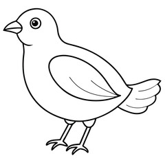 Obraz premium A cute bird vector art line for coloring pages