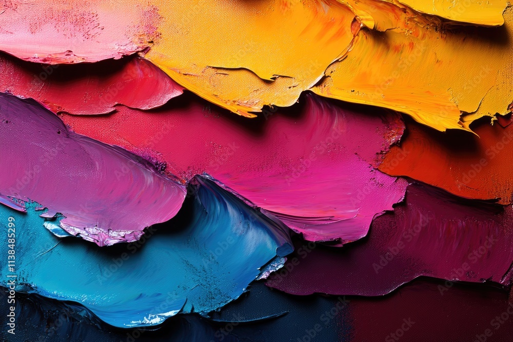 Aufkleber a detailed view of a colorful artwork, ideal for use in artistic or creative contexts