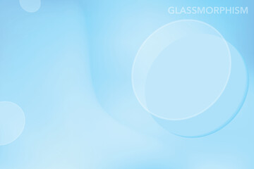 Hexagon Shaped Glassmorphism Pastel Blue Background. Aesthetic Design Vector Illustration For E-commerce, Beauty, Fashion, Web, UI, Etc.