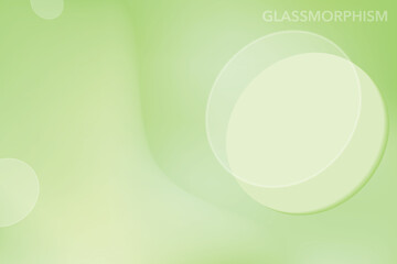 Hexagon Shaped Glassmorphism Pastel Green Background. Aesthetic Design Vector Illustration For E-commerce, Beauty, Fashion, Web, UI, Landing Page Etc.