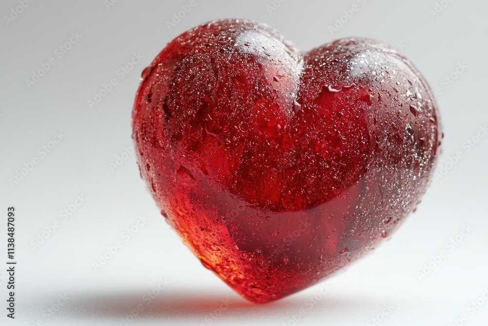 Poster A close-up view of a heart-shaped object, ideal for use in designs or presentations where a symbol of love and affection is needed
