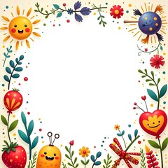 Fototapeta premium frame with flowers