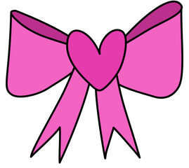 pink ribbon bow