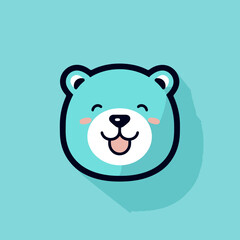 Bear cute vector cartoon illustration