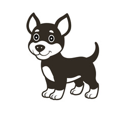 A cute rufus baby dog vector illustration