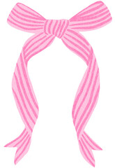 Valentine's Day or Birthday Pink Stipe Ribbon cute sweet girl moments