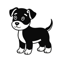 A cute rufus baby dog vector illustration