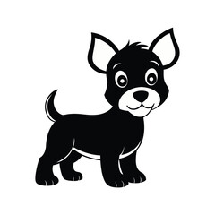 A cute rufus baby dog vector illustration