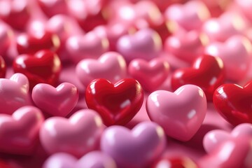 Obraz premium A collection of colorful hearts gathered together