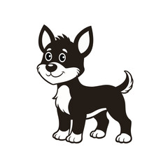A cute rufus baby dog vector illustration
