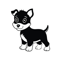 A cute rufus baby dog vector illustration