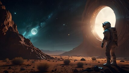 landscape with a person