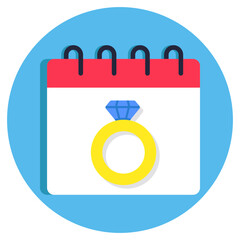 Trendy design icon of engagement day