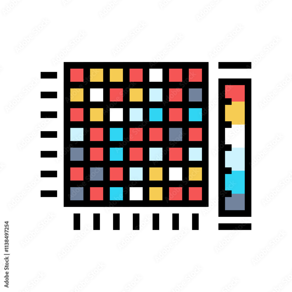 Poster heatmap big data color icon vector. heatmap big data sign. isolated symbol illustration