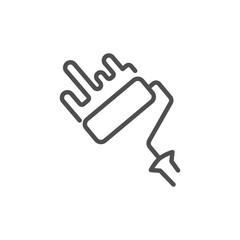 Paint roller thin outline icon vector design good for web or mobile app