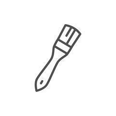 small Paint brush thin outline icon vector design good for web or mobile app