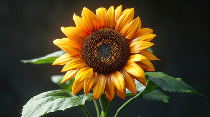 Obraz premium 3D Realistic Vibrant Sunflower Blooming 